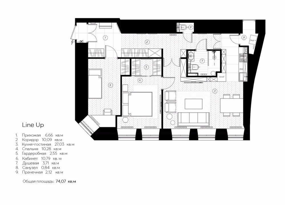 74㎡ 莫兰迪色轻奢风丨要高级就来点绿