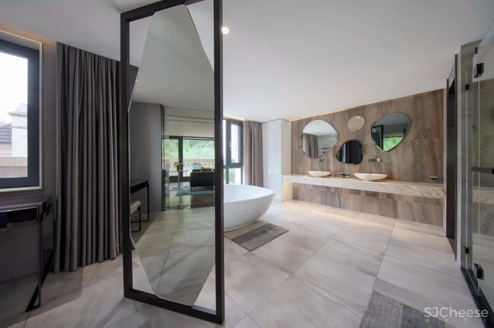 【李益中设计】1100㎡两户打通双拼别墅设计丨艺术气质的家