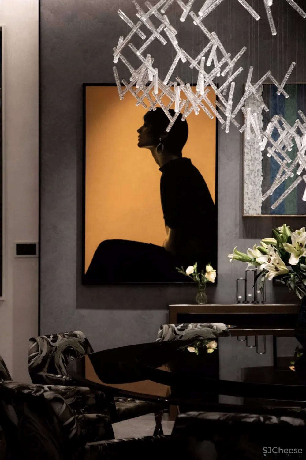 【李益中设计】1100㎡两户打通双拼别墅设计丨艺术气质的家