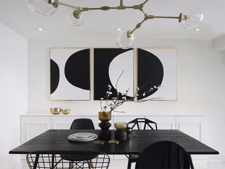 黑白复式公寓 | 目心设计