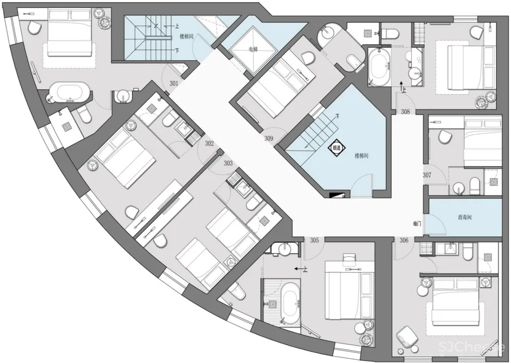 目心设计研究室:上海 尖微外滩酒店改造 首