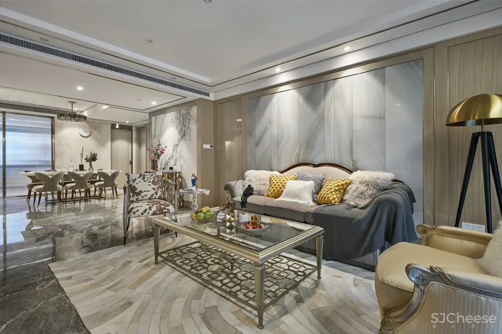 【力设计新作】轻奢美式平层家装设计方案