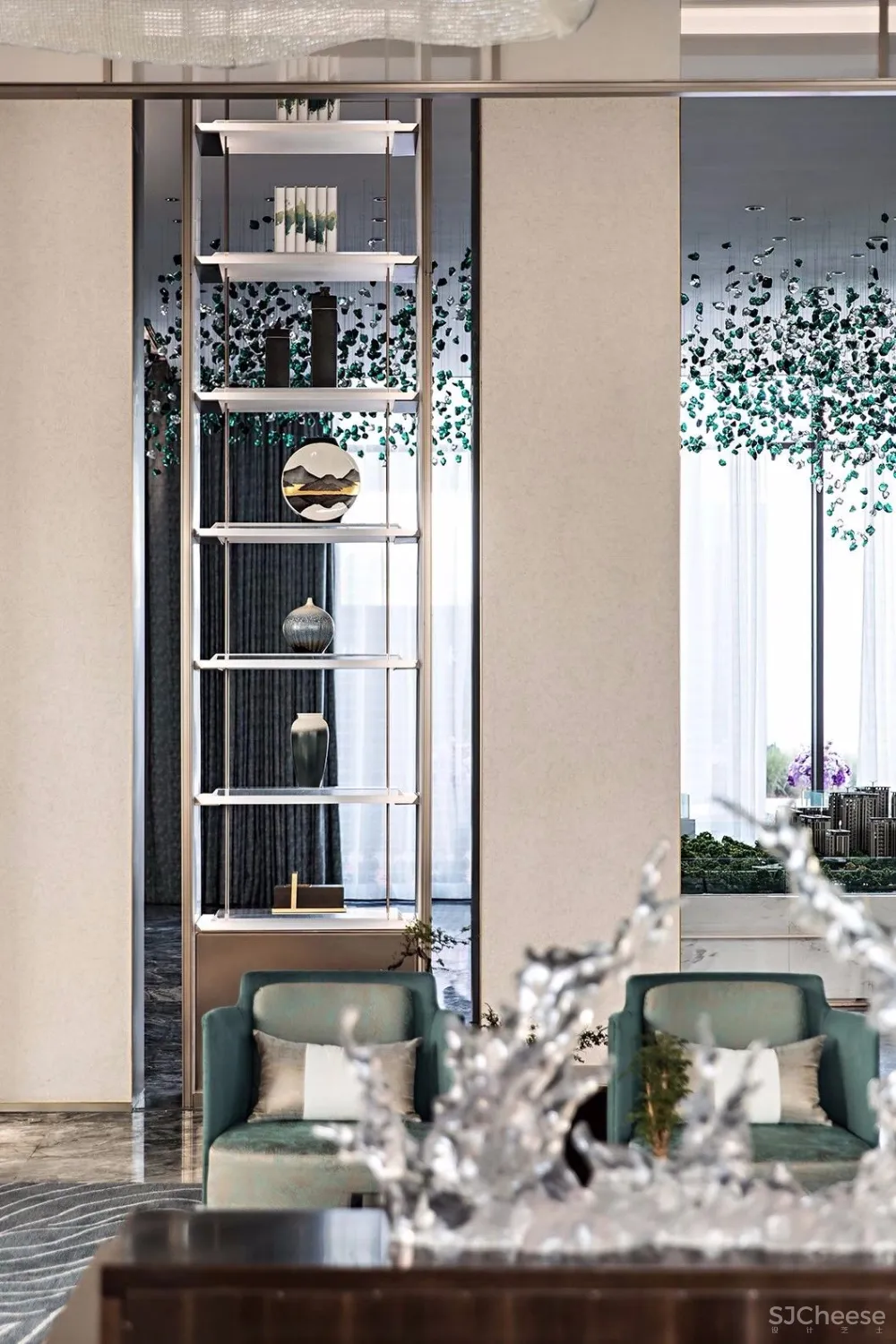 【IDEAL-YLH地产设计】900㎡东方韵味售楼处 | 节能建筑里的艺术世界！