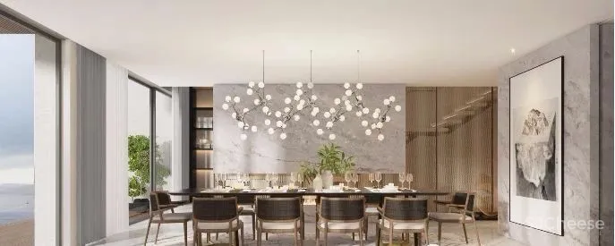 【无间设计吴滨】以山水墨画为灵感源头,将东方美学贯入西方设计手法的武汉华侨城·原岸样板间设计方案