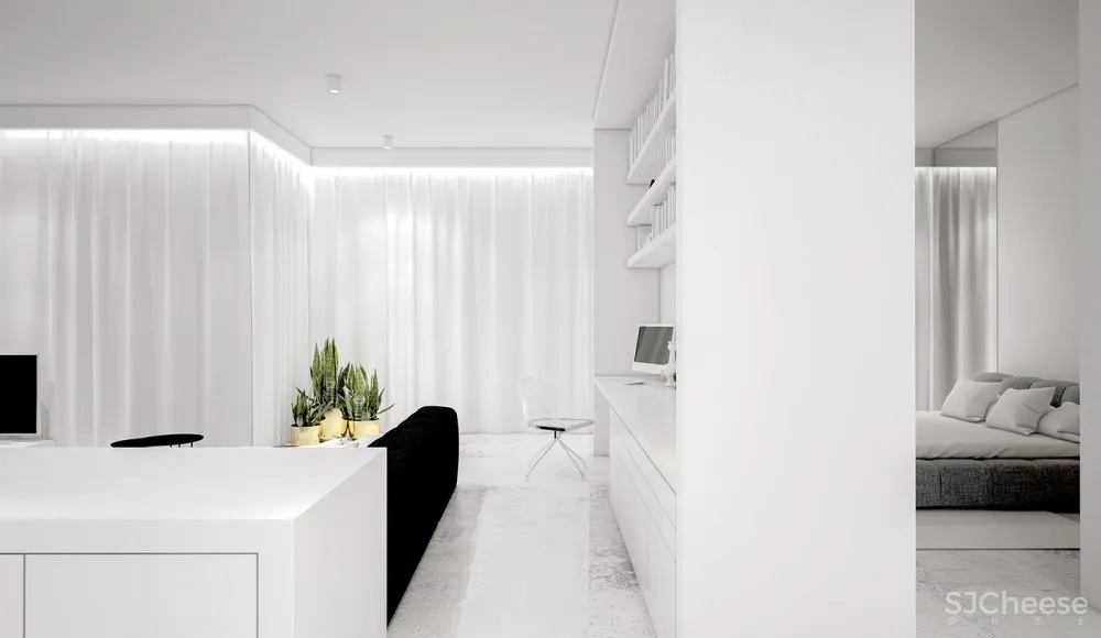 波兰华沙纯白极简公寓 | Monika Siwińska 首