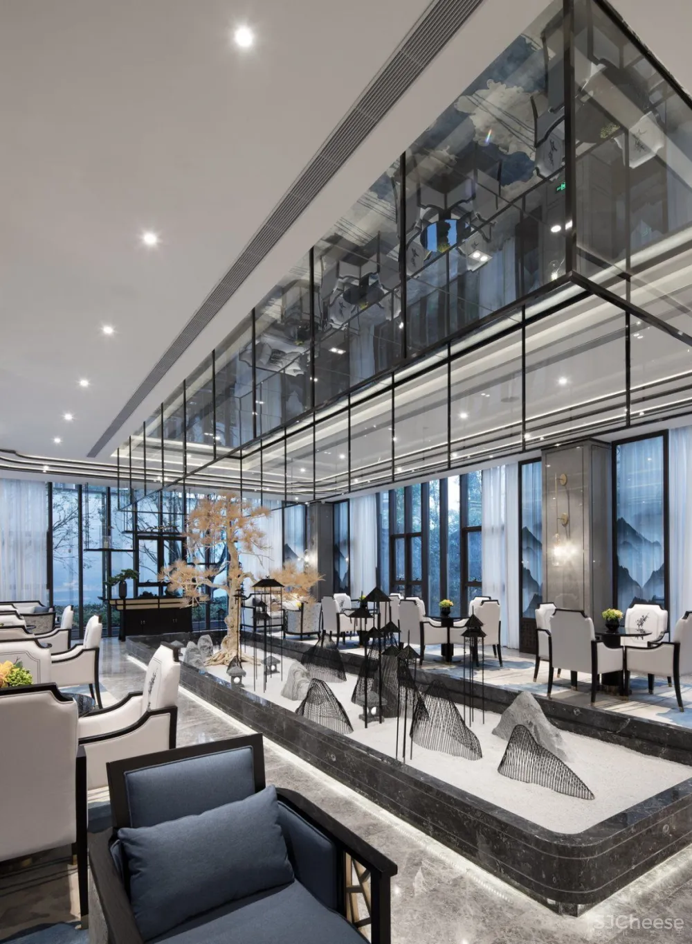 伊派设计丨一室山水之风 ,学习传统与现代的融合