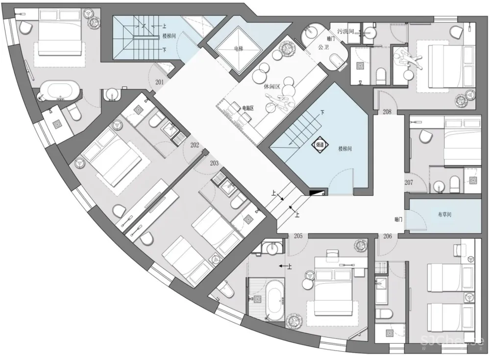 目心设计研究室:上海 尖微外滩酒店改造 首
