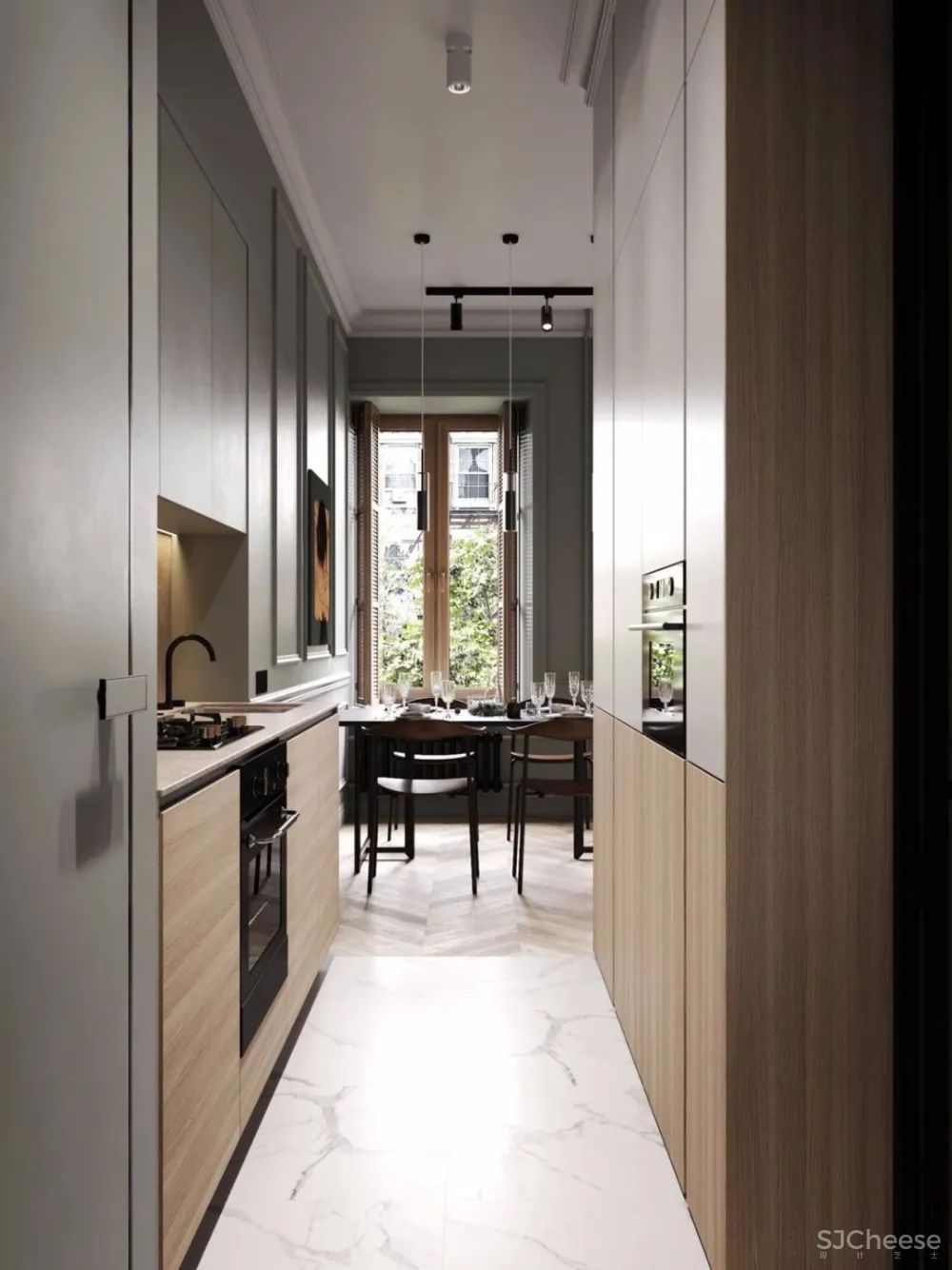 74㎡ 莫兰迪色轻奢风丨要高级就来点绿