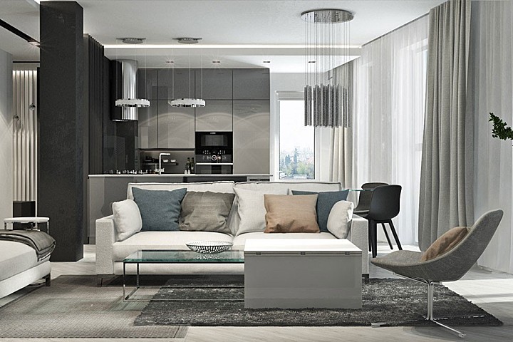 “腮红”国外清爽现代家庭公寓 | Konst