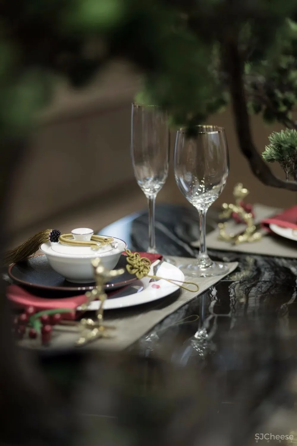 250㎡新中式东方韵味复式别墅样板房设计方案丨美到极致