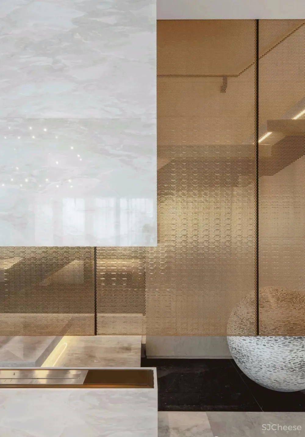 【无间设计吴滨】以山水墨画为灵感源头,将东方美学贯入西方设计手法的武汉华侨城·原岸样板间设计方案