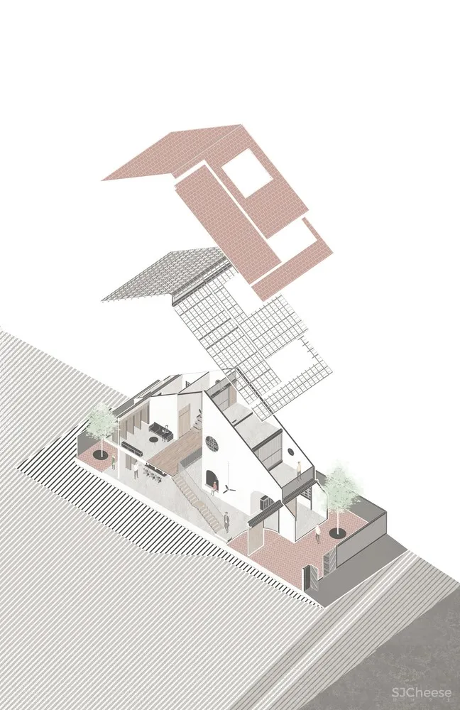 新作 | K59atelier 与自然的和谐相处Tile Roof House 首