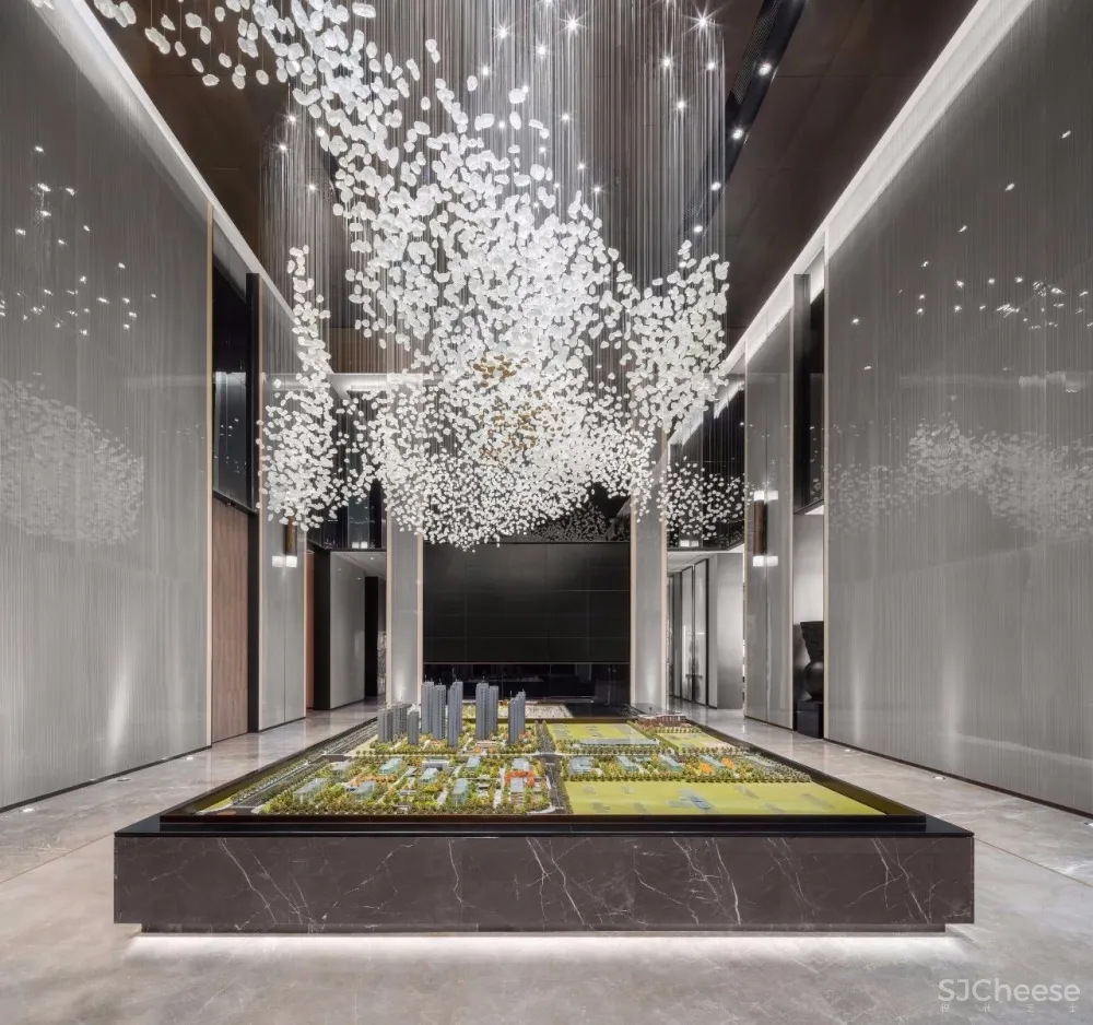 【李益中空间设计】3406平方米西安万科·翡翠国宾销售中心 | 简约、精致、奢华,诠释当代高尚生活品质 首