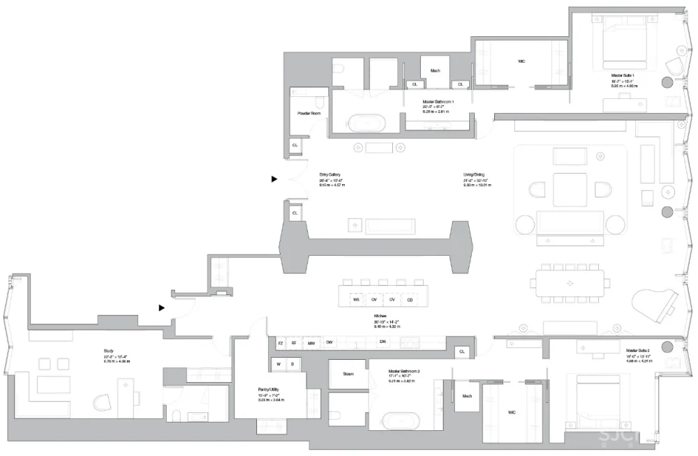 诺曼·福斯特设计最苗条的公寓楼, 样板房走起了简约奢华风!