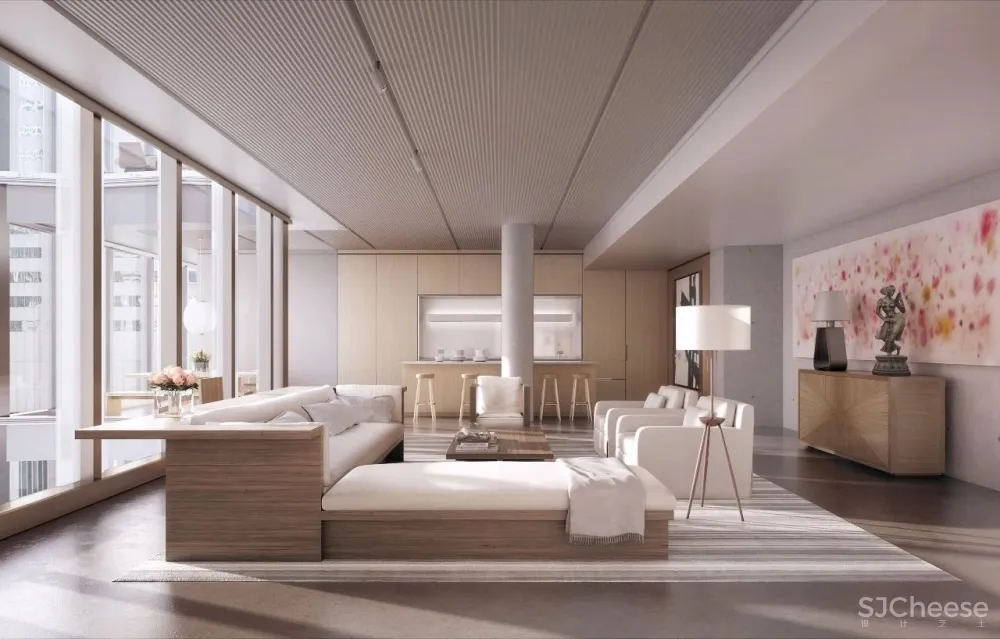 诺曼·福斯特设计最苗条的公寓楼, 样板房走起了简约奢华风!