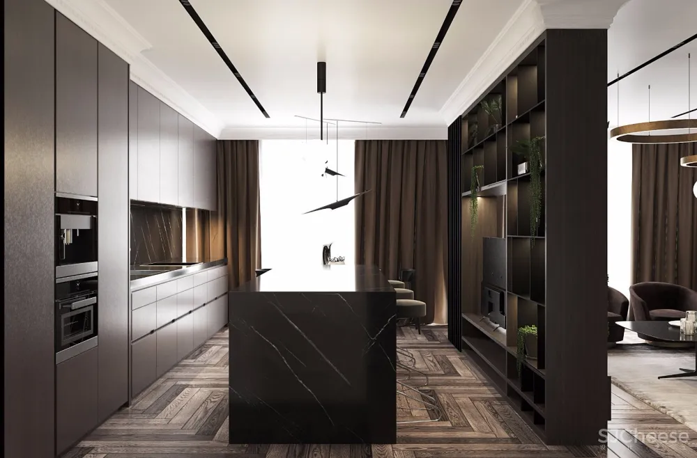 灰棕+绿 怀旧轻时尚住宅 | U-Style