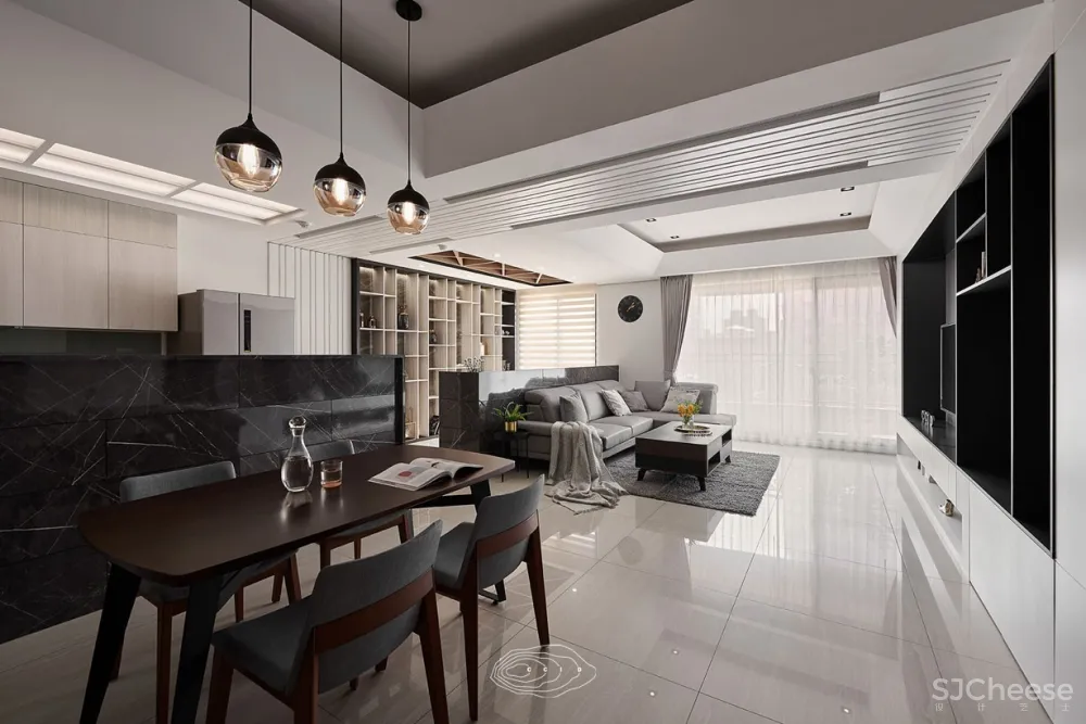 桃园198m²现代风W宅 | 层层室内设计