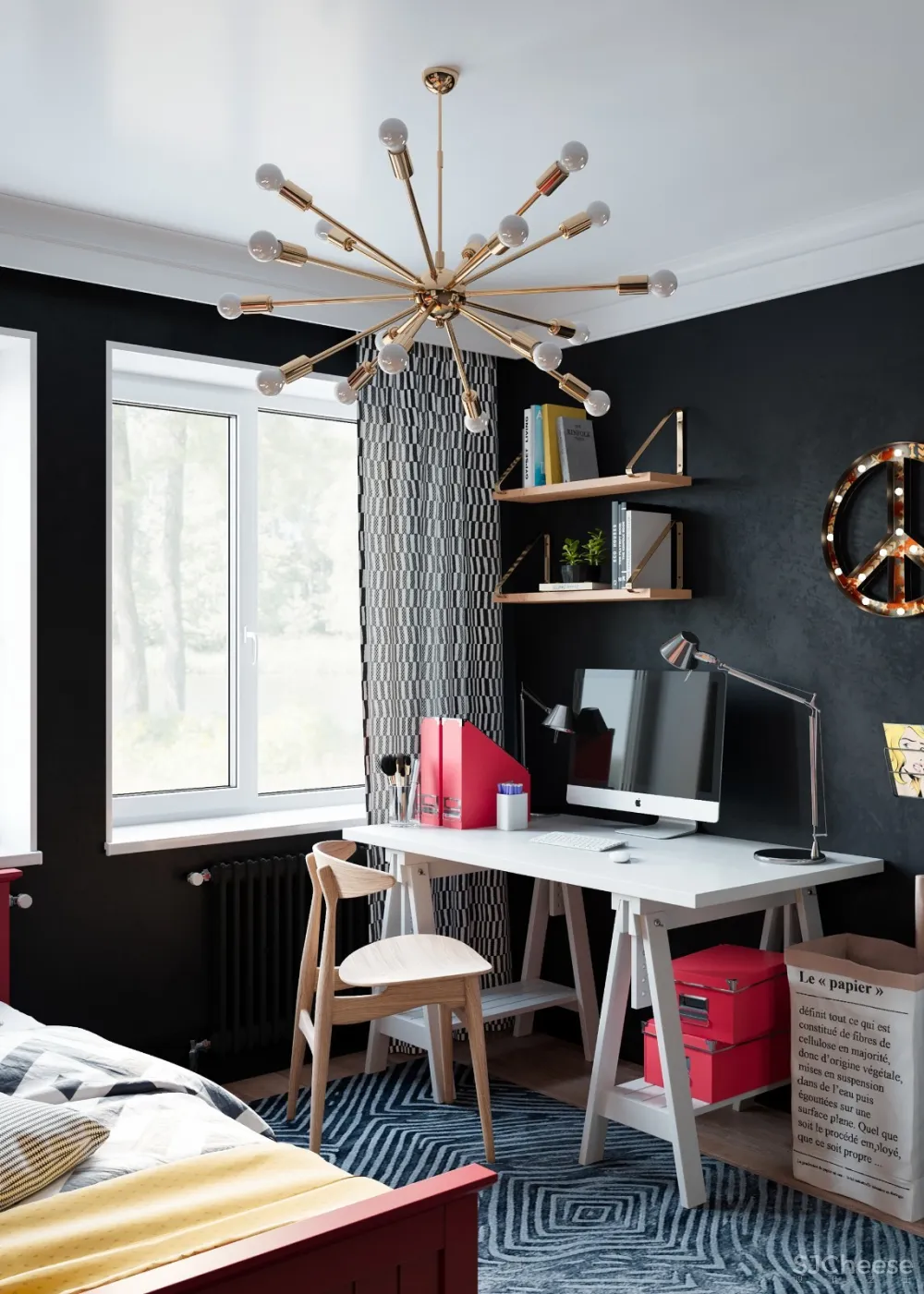 明&暗 66m²鲜活色彩家庭小公寓 | Andrey Ryazanov