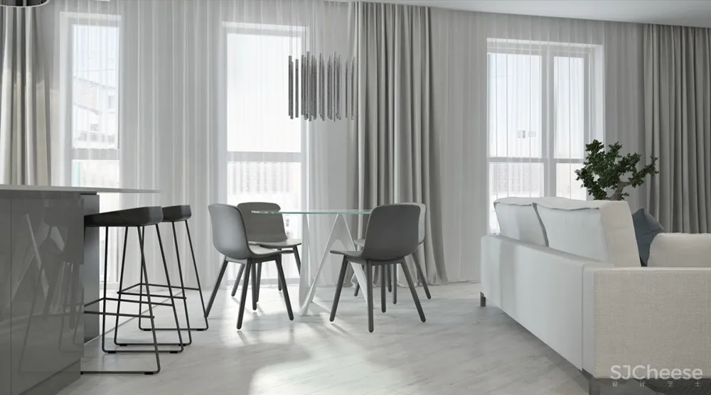 “腮红”国外清爽现代家庭公寓 | Konst