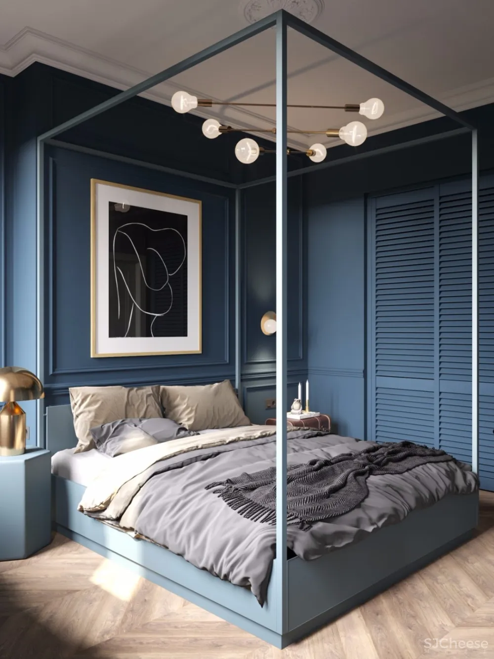 74㎡ 莫兰迪色轻奢风丨要高级就来点绿