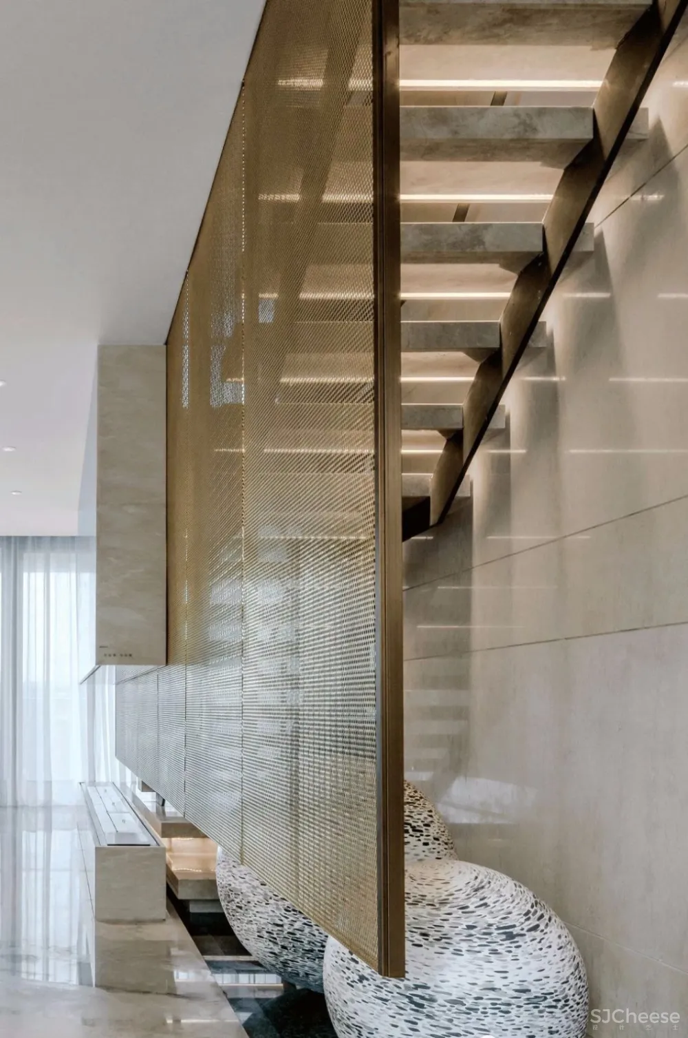 【无间设计吴滨】以山水墨画为灵感源头,将东方美学贯入西方设计手法的武汉华侨城·原岸样板间设计方案