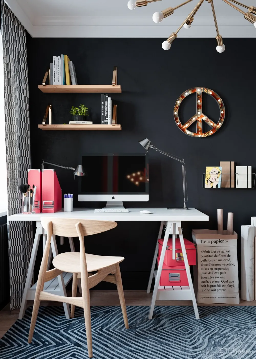 明&暗 66m²鲜活色彩家庭小公寓 | Andrey Ryazanov