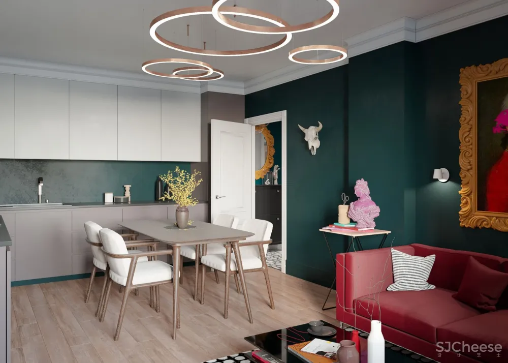 明&暗 66m²鲜活色彩家庭小公寓 | Andrey Ryazanov