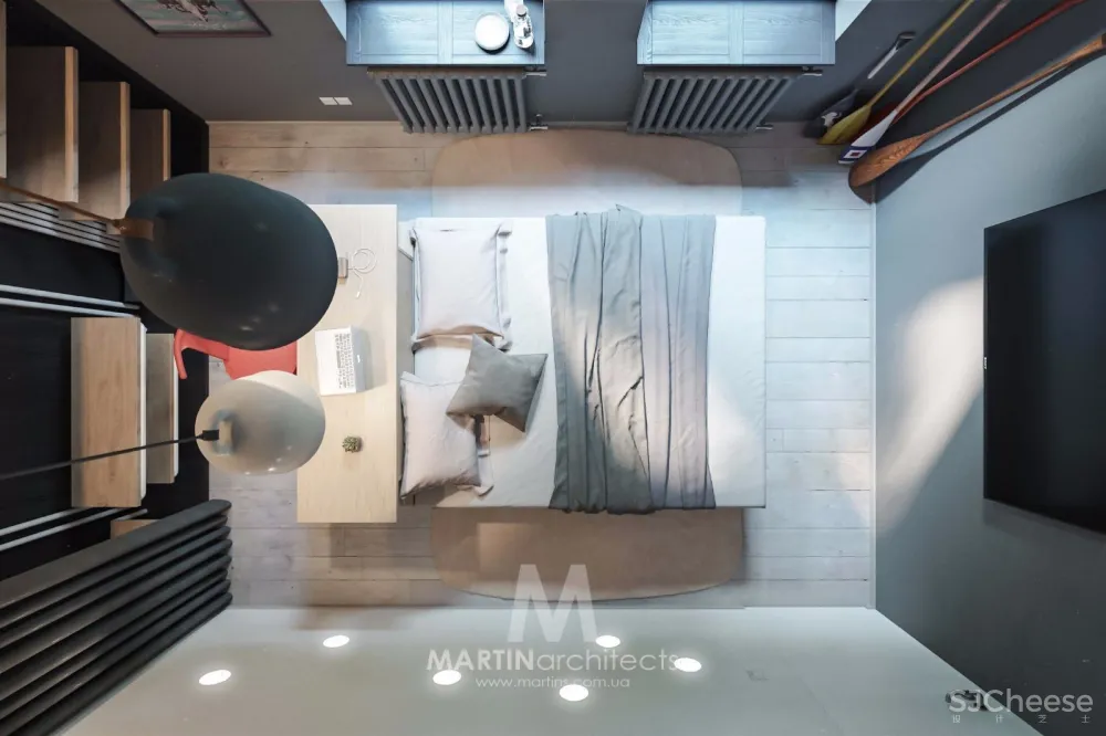 橘红+灰，活力清新公寓 | Martin architects