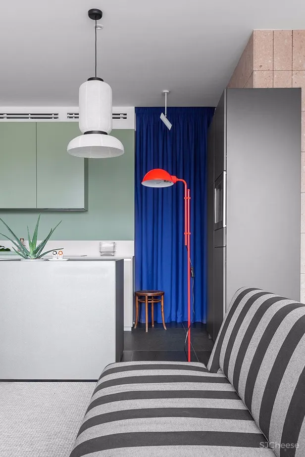 90㎡ 时尚彩色公寓丨家就该这样充满活力 首