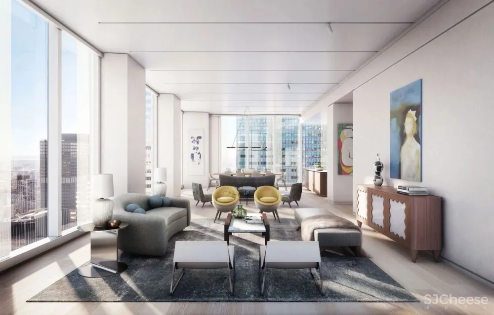 诺曼·福斯特设计最苗条的公寓楼, 样板房走起了简约奢华风!