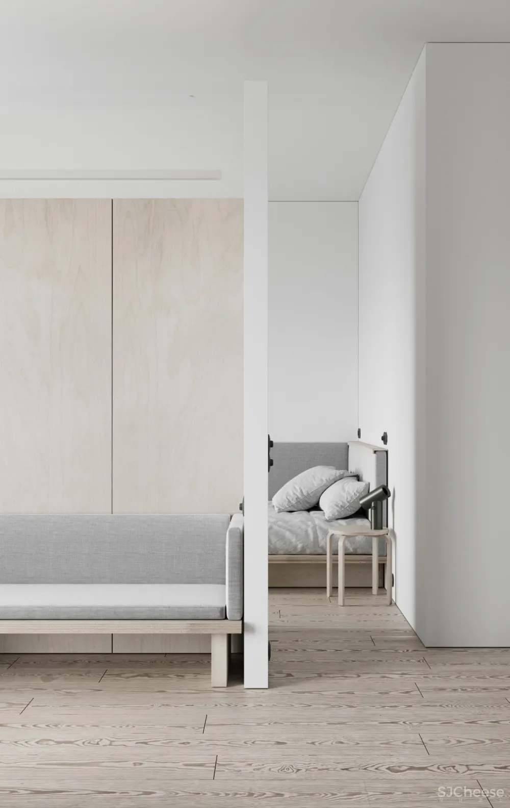 60m²乌克兰极简清新公寓 | LIS 设计工作室 首