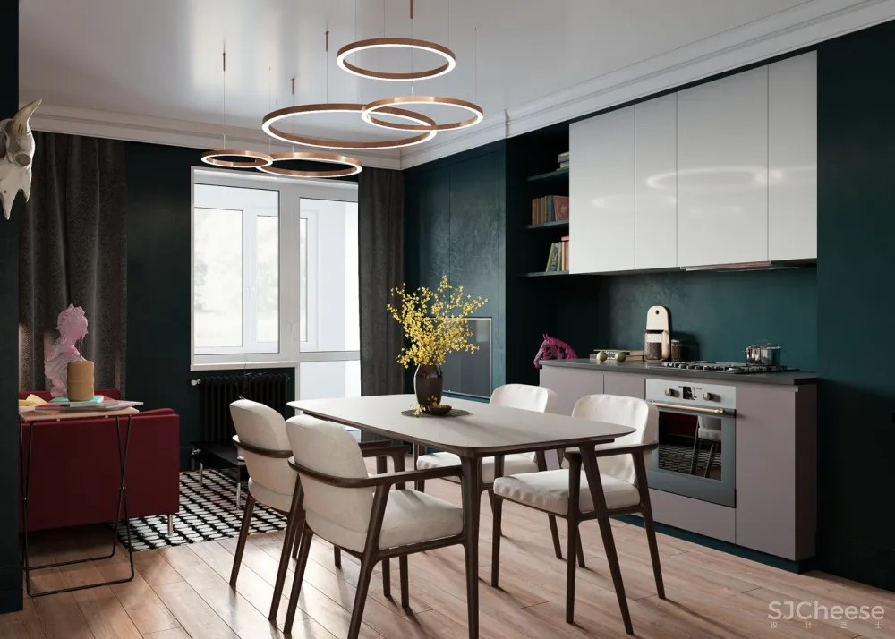 明&暗 66m²鲜活色彩家庭小公寓 | Andrey Ryazanov