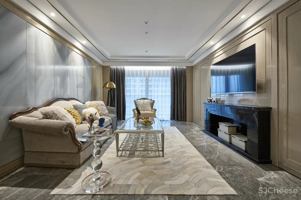 【力设计新作】轻奢美式平层家装设计方案