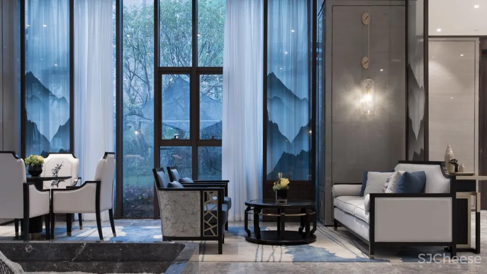 伊派设计丨一室山水之风 ,学习传统与现代的融合