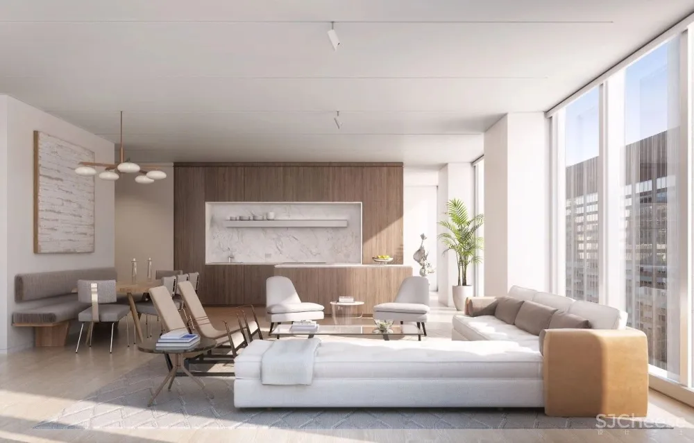 诺曼·福斯特设计最苗条的公寓楼, 样板房走起了简约奢华风!