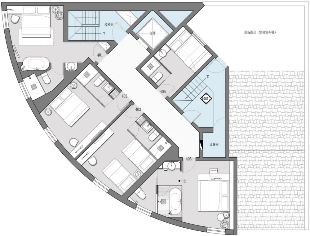 目心设计研究室:上海 尖微外滩酒店改造 首