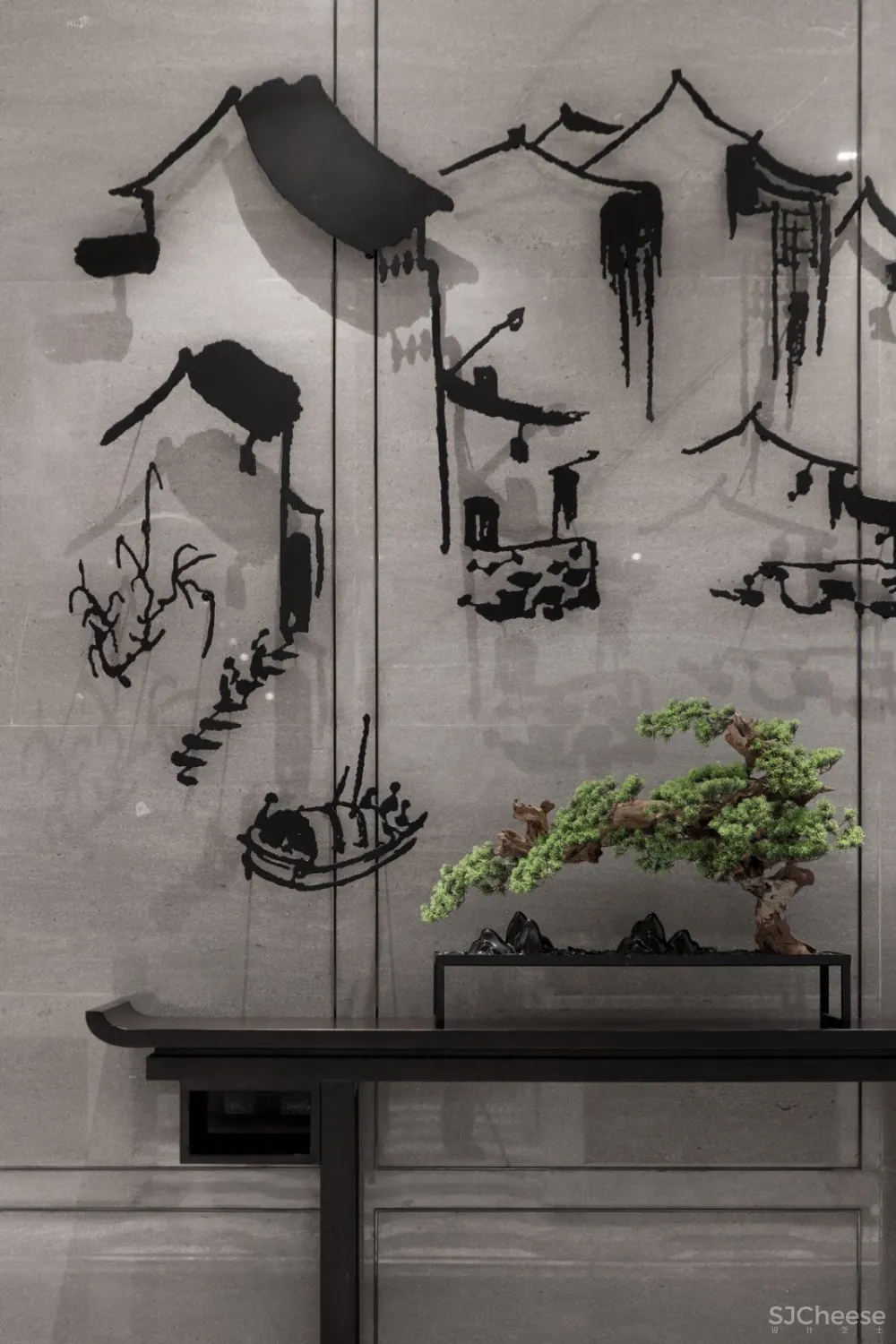 伊派设计丨一室山水之风 ,学习传统与现代的融合