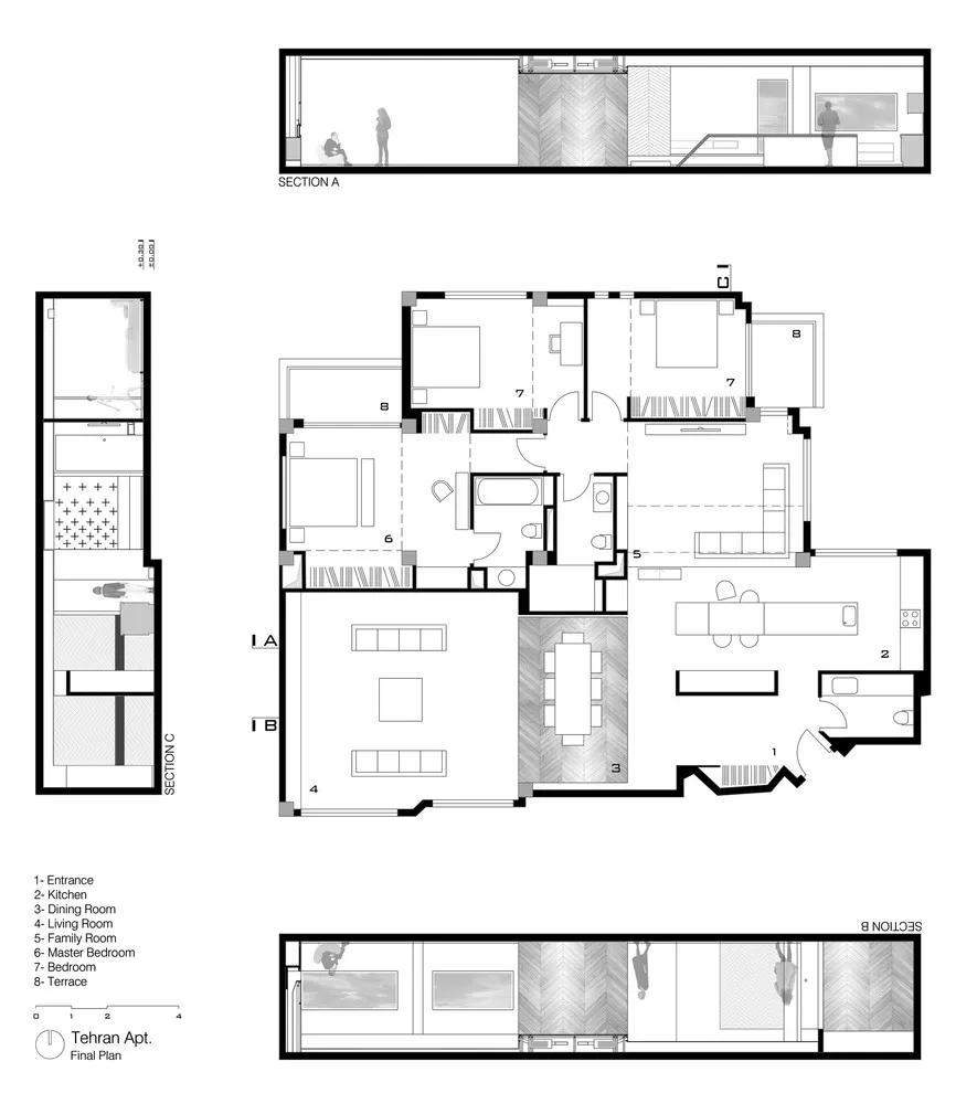 Rooydaad Architects | 光、空间、秩序的建筑模式 Tehran Apartment 首