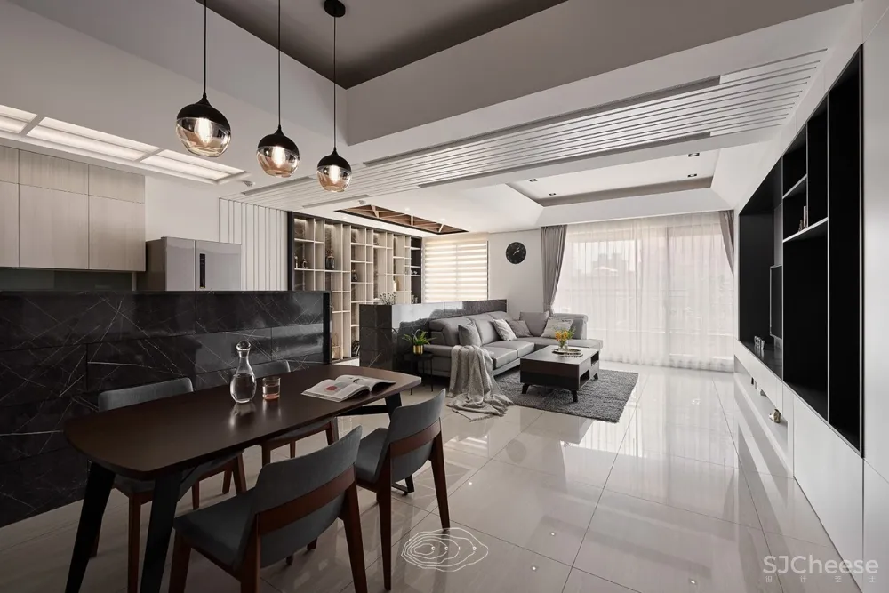 桃园198m²现代风W宅 | 层层室内设计