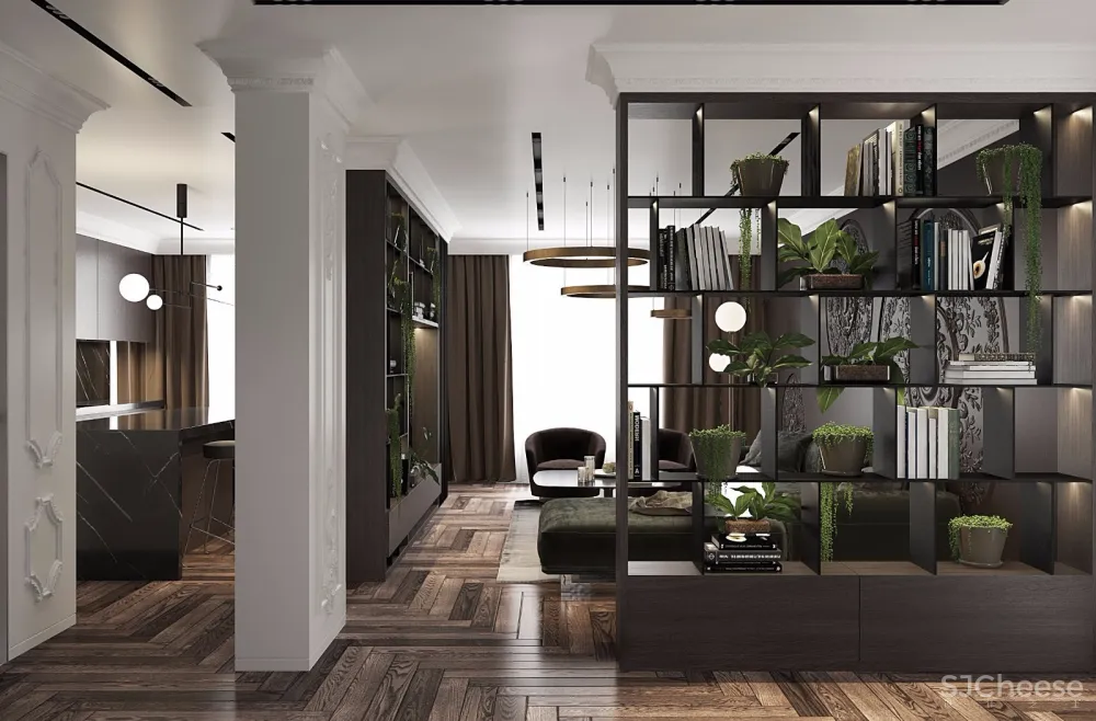 灰棕+绿 怀旧轻时尚住宅 | U-Style