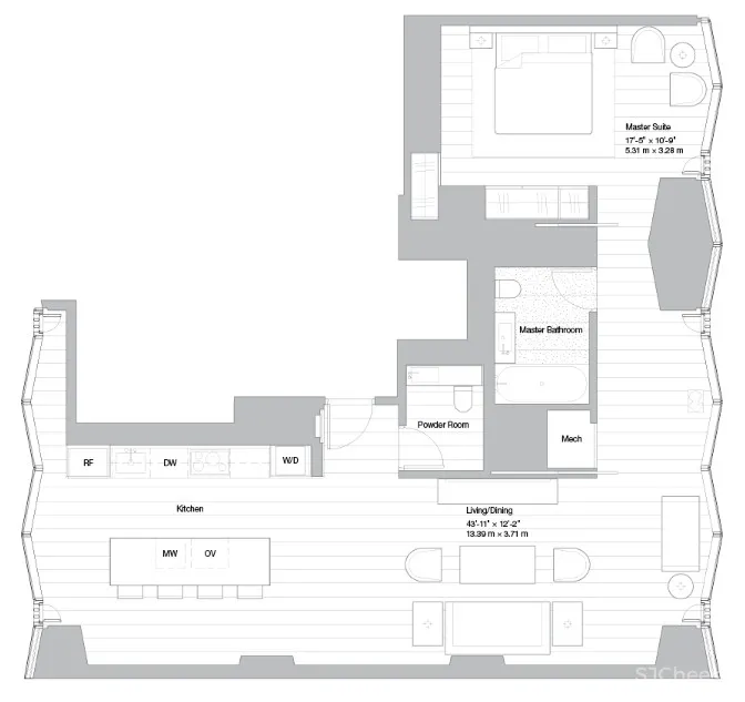 诺曼·福斯特设计最苗条的公寓楼, 样板房走起了简约奢华风!