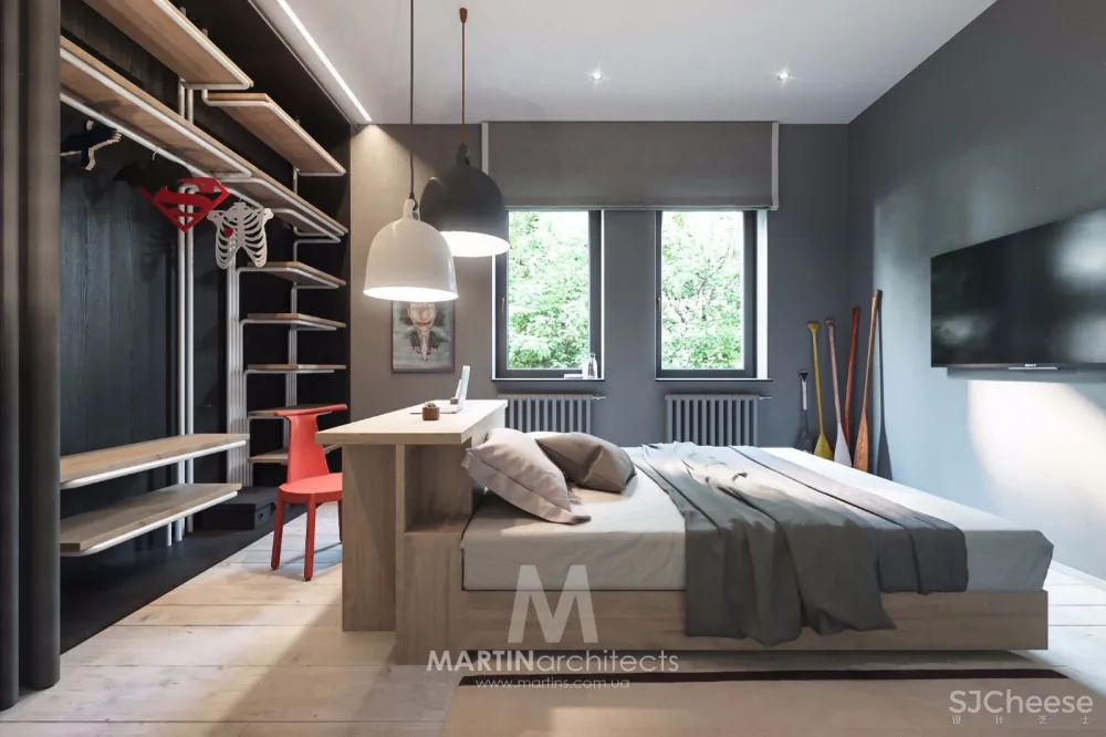 橘红+灰，活力清新公寓 | Martin architects