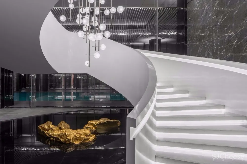 【李益中空间设计】3406平方米西安万科·翡翠国宾销售中心 | 简约、精致、奢华,诠释当代高尚生活品质 首