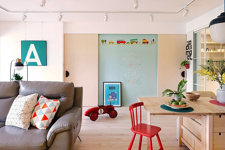 “奔跑吧！我的男孩”住宅改造，台北 / 一叶蓝朵设计家饰所