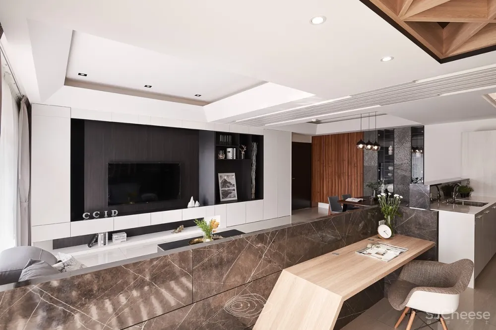 桃园198m²现代风W宅 | 层层室内设计