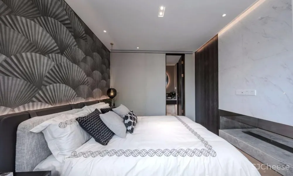 【无间设计吴滨】以山水墨画为灵感源头,将东方美学贯入西方设计手法的武汉华侨城·原岸样板间设计方案