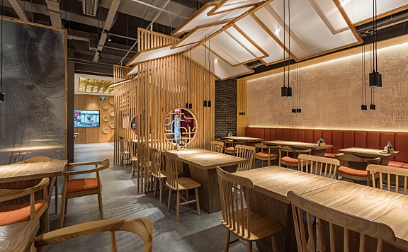 巢羽设计丨苏州Ufun “一城半点”餐饮空间丨设计方案+效果图+SU草图模型+CAD施工图+官方摄影丨514M