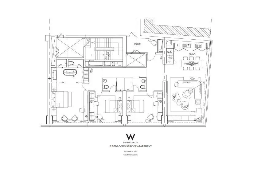 广州W酒店 概念设计方案+CAD施工图+实景+物料丨2.21G