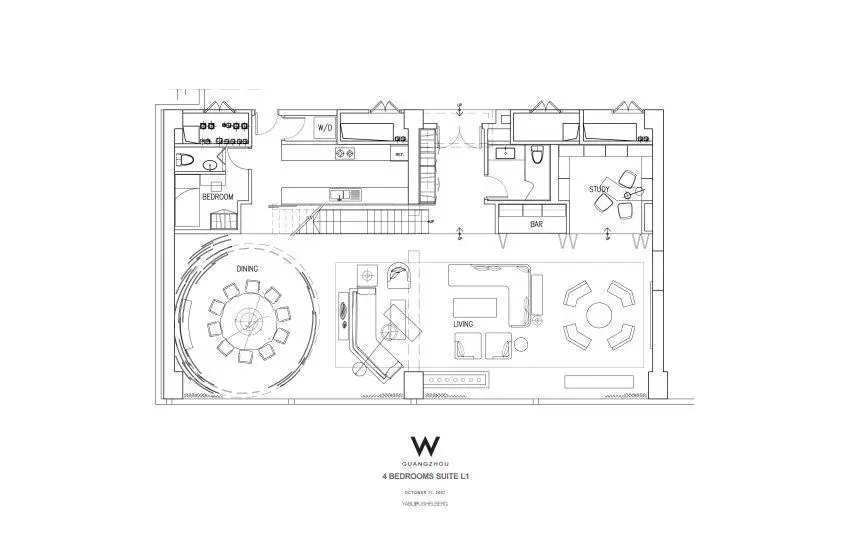 广州W酒店 概念设计方案+CAD施工图+实景+物料丨2.21G