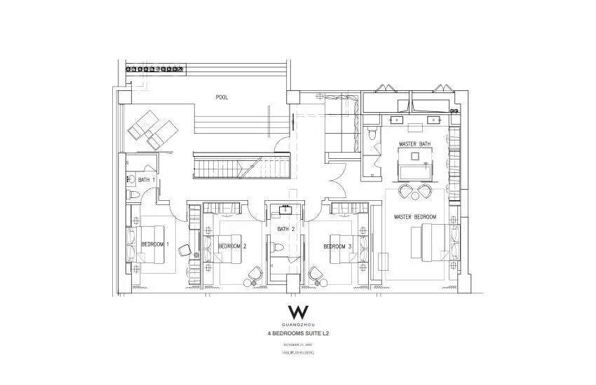 广州W酒店 概念设计方案+CAD施工图+实景+物料丨2.21G